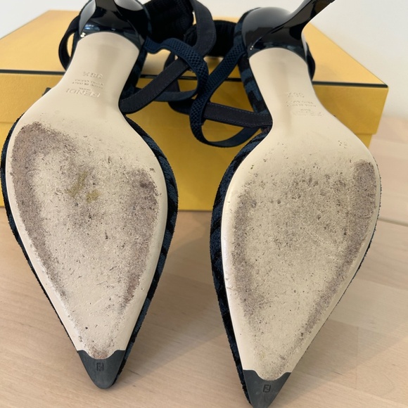 Blue Fendi Colibri Lite Slingback Size 36.5 - Picture 3 of 4